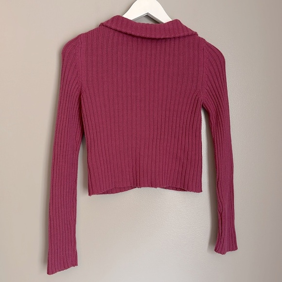 AE Ribbed Zip-Up Sweater - Picture 4 of 5